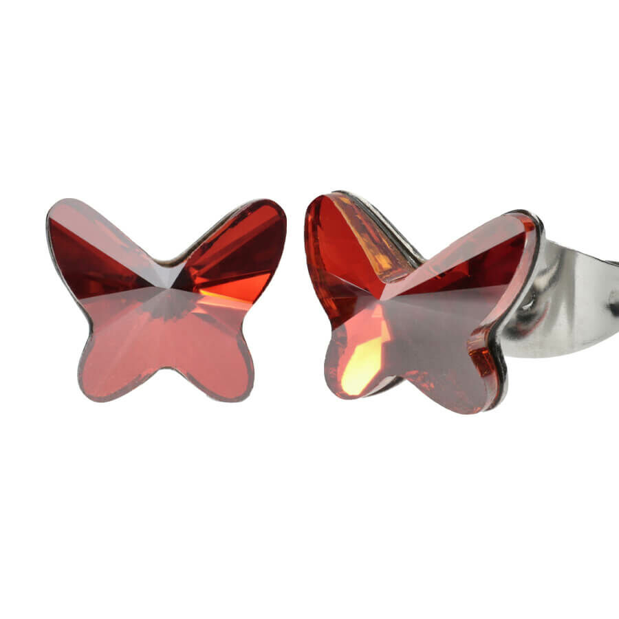 Lavako-Swarovski-kristalyos-pillango-alaku-fulbevalo-8mm-nemesacel-Red-magma