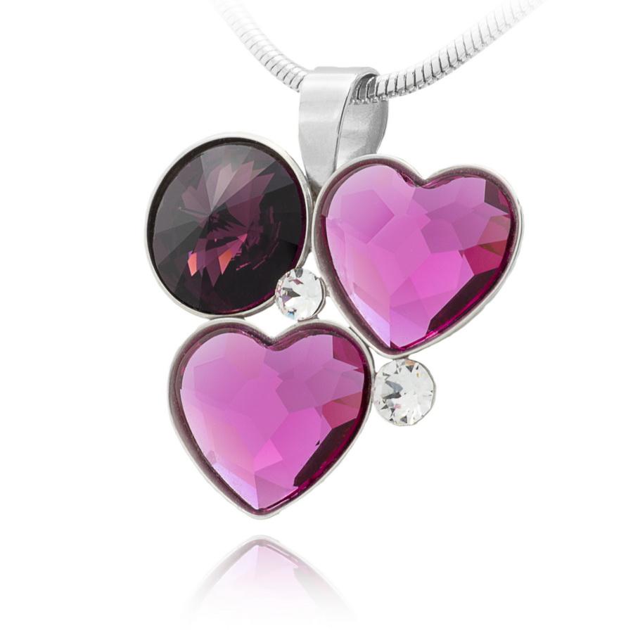 Mamoros_ejjel_Swarovski_kristalyos_sziv_medal_nemesacel_nyaklanccal