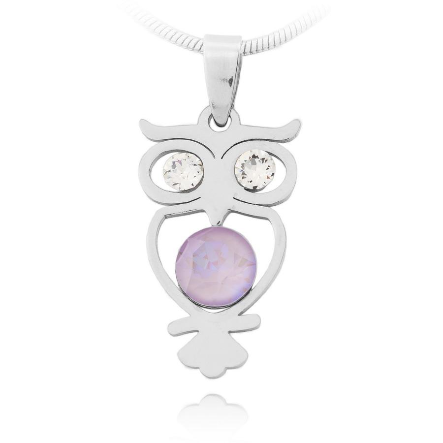 Pillecukor_Swarovski_kristalyos_bagoly_medal_nemesacel_lanccal